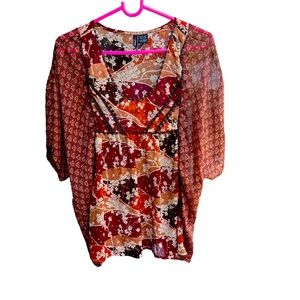 Fire Los Angeles women’s sheer Flowy blouse